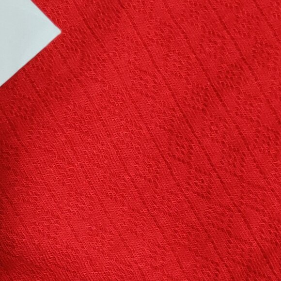 BonWorth Sz L Red Mock Neck Sweater Textured Pullover Vintage Minimalist Preppy - Picture 4 of 7